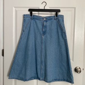 H&M denim midi skirt